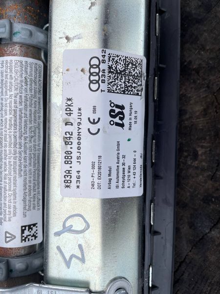 Подушка безпеки airbag колінна пасажирська права Audi Q3 83A 2019-2025 чорна 83A880842D фото